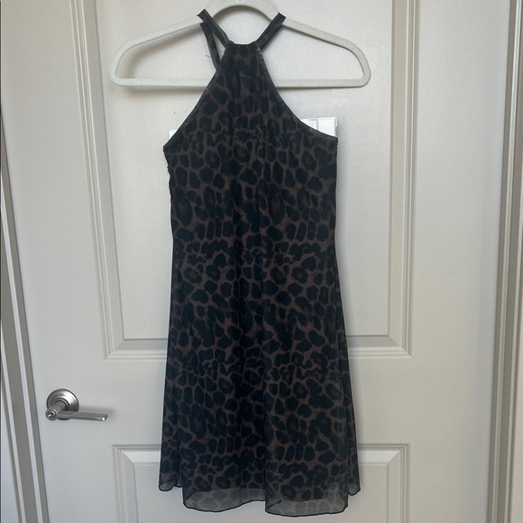 SHEIN Leopard Print Halter Backless A-Line Mini Dress - Picture 4 of 10